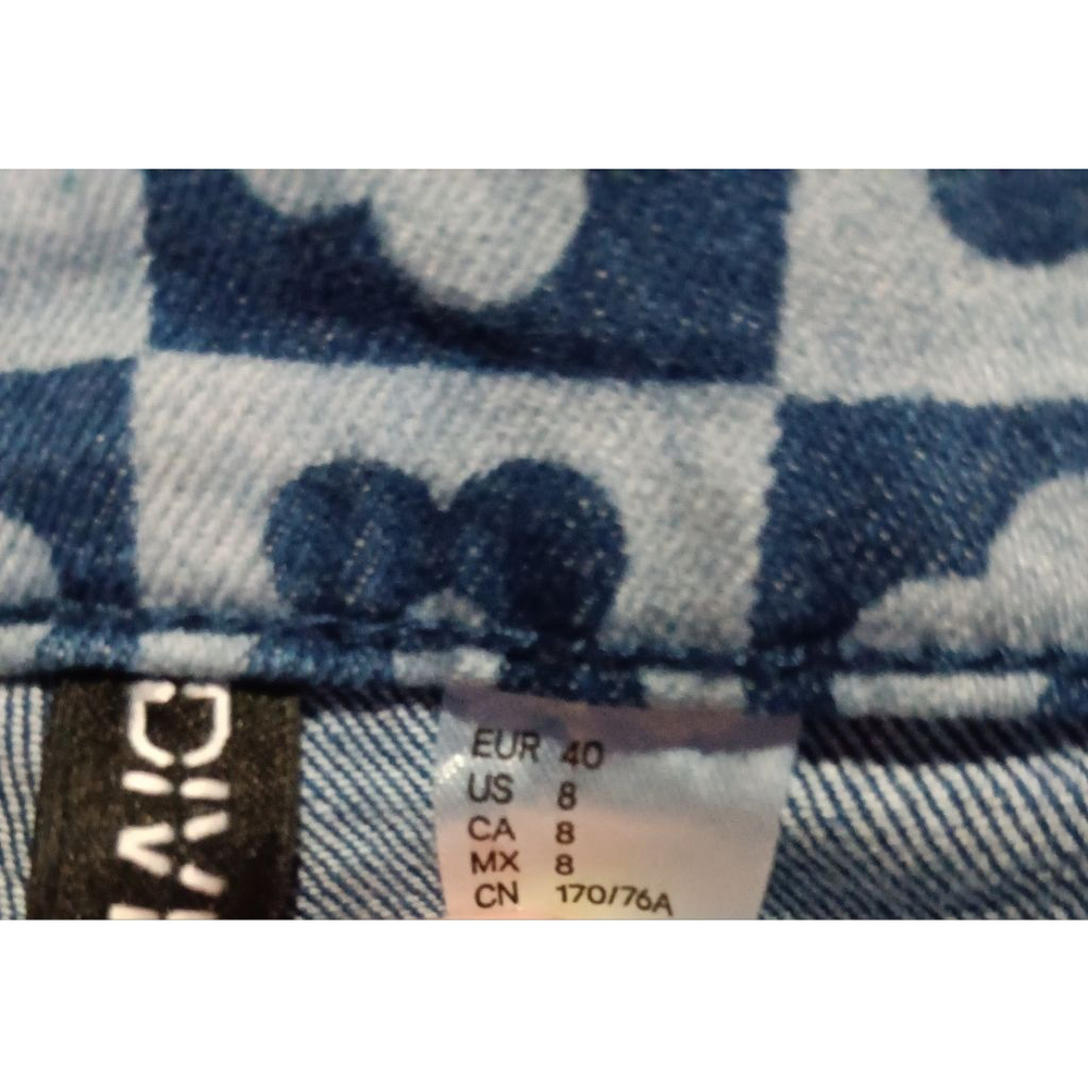 H&M Low Flare Flower Power Denim Blue Jeans - Picture 5 of 5